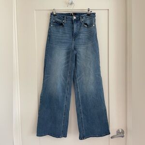 EUC Quince Bella Stretch Wide Leg High-Rise Jeans, 28/30